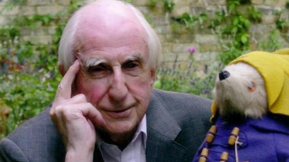 Michael Bond with Paddington