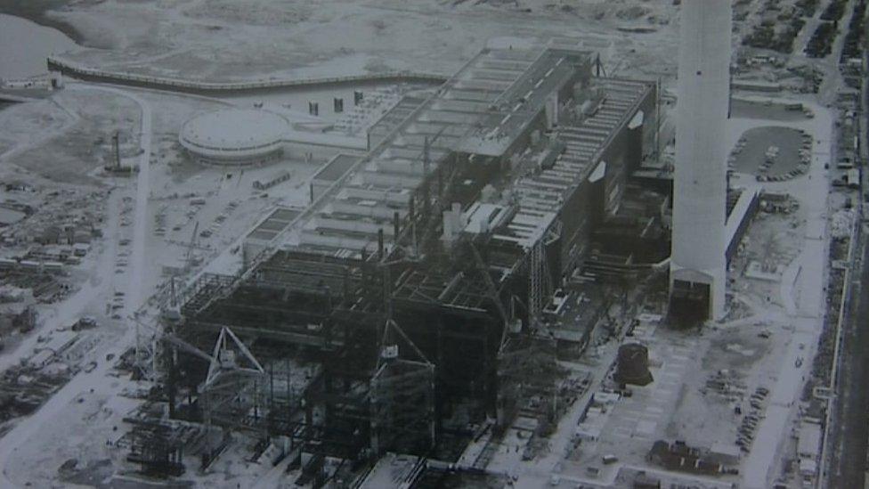 Fawley Power Station being built