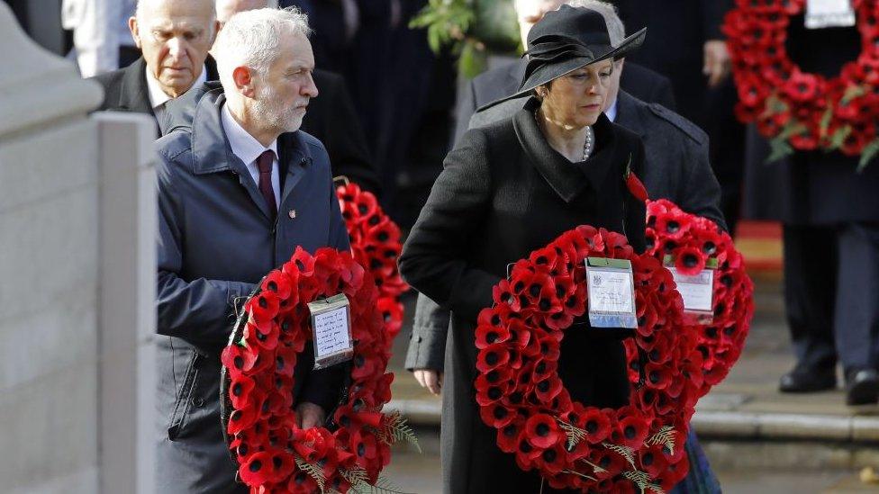 Jeremy Corbyn and Theresa May.