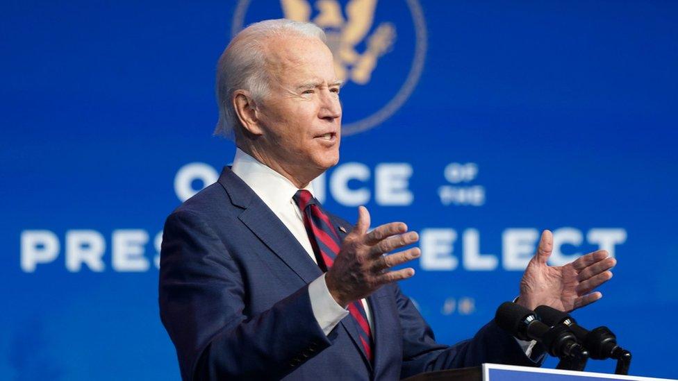 U.S. President-elect Joe Biden introduces key members of their administration in Wilmington, Delaware, U.S., December 19, 2020.