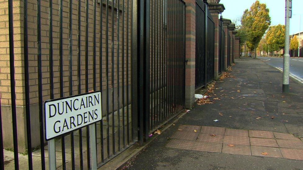 A street sign that reads: Duncairn Gardens