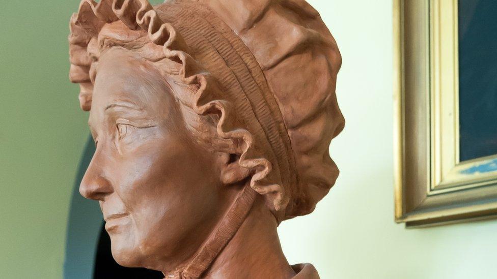 A bust of Mary Ann McCracken