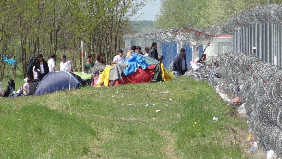 Hungarian border with Serbia