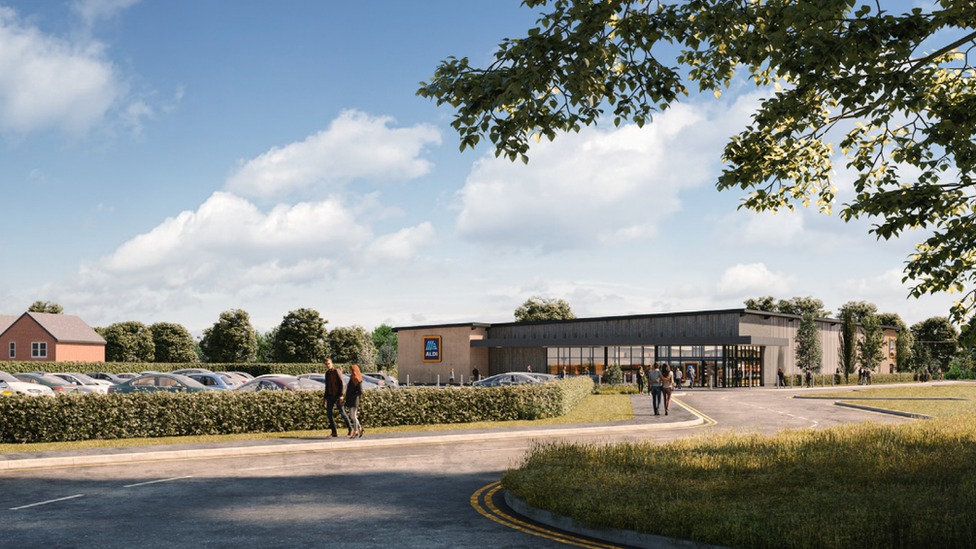 Artist's impression of a new Aldi in Diss