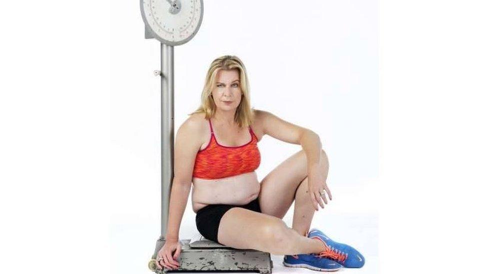 Katie Hopkins during weight gain for a TV documentary on the TLC network