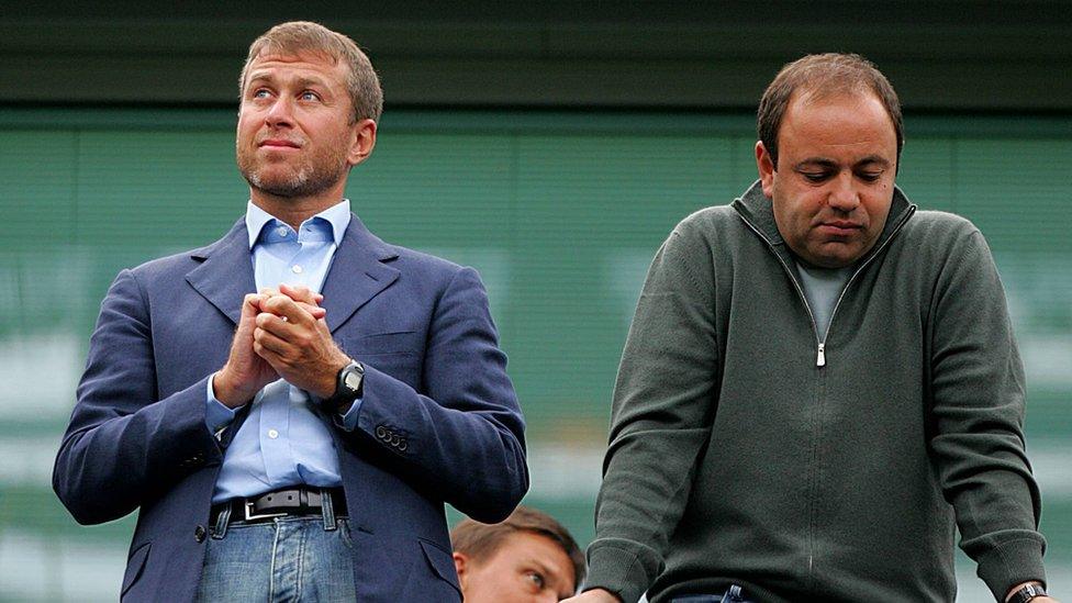 Roman Abramovich with Eugene Shvidler