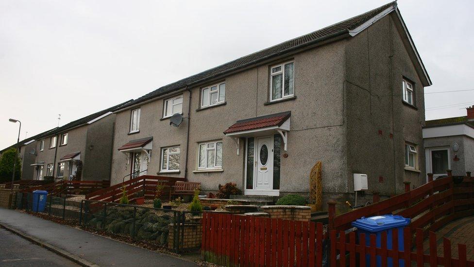 Tobin's home in Robertson Avenue, Bathgate