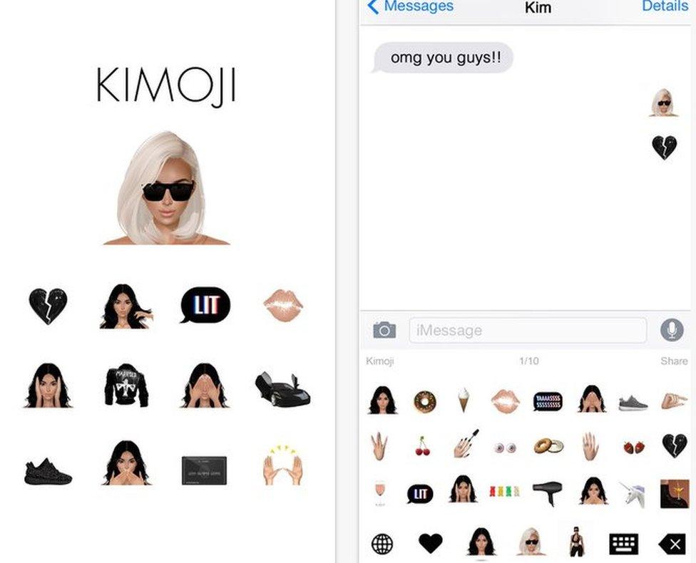 Screengrab of Kimoji app on iTunes