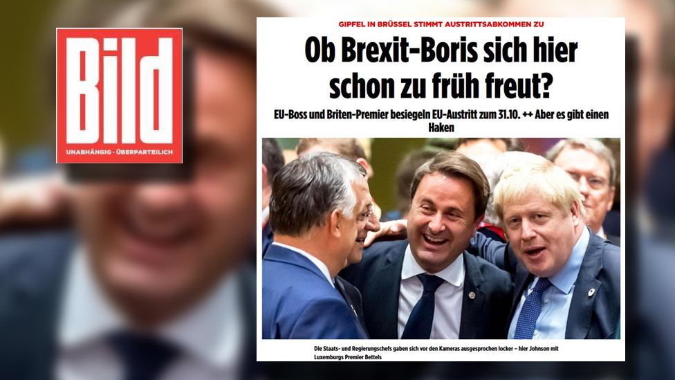 Screenshot from the Bild newspaper