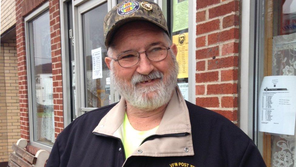 A Hyndman native, Robert Clites stands on a street in town