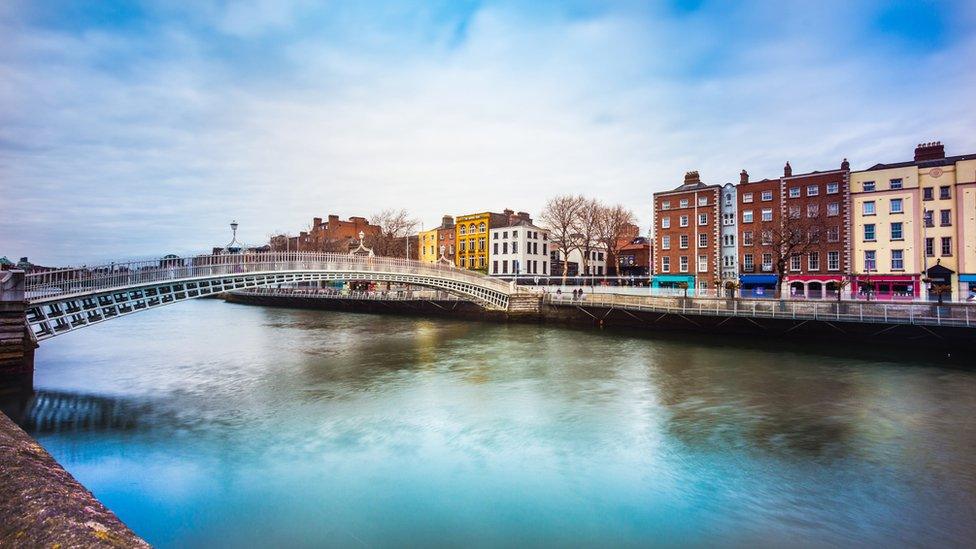 The Liffy River in Dublin