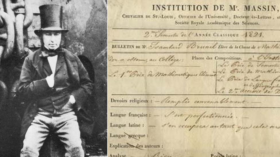 Isambard Kingdom Brunel and his school report