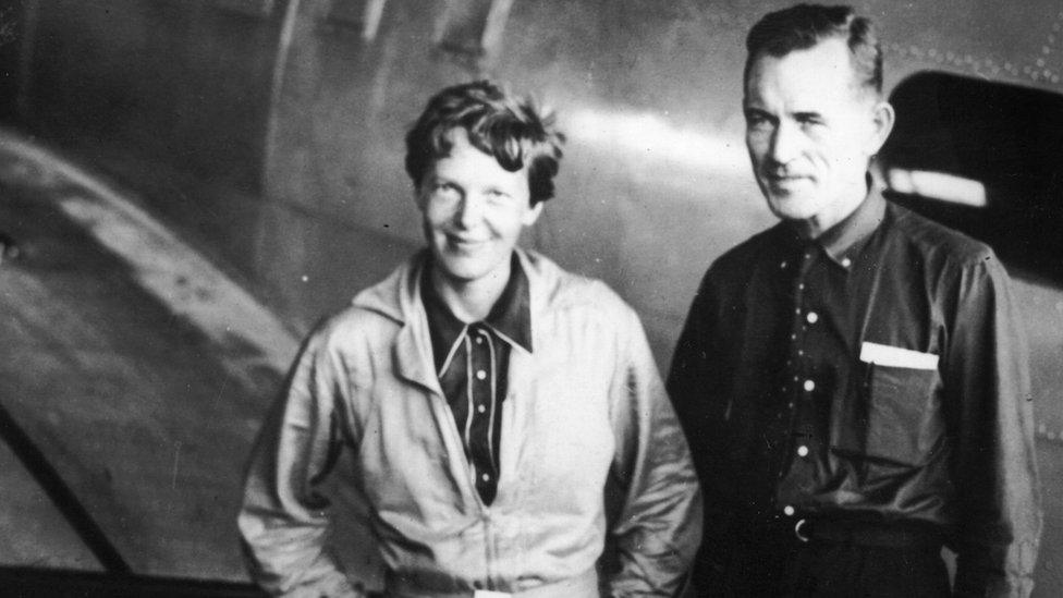 Amelia Earhart and Fred Noonan