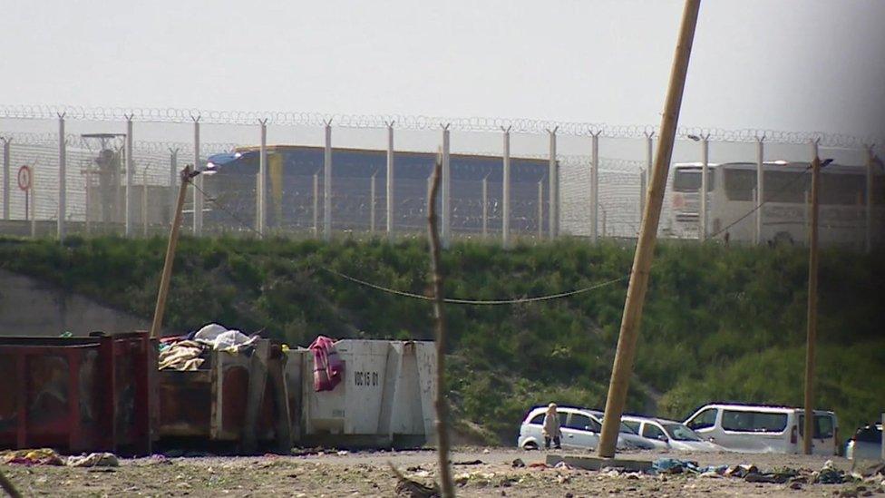 Calais port motorway