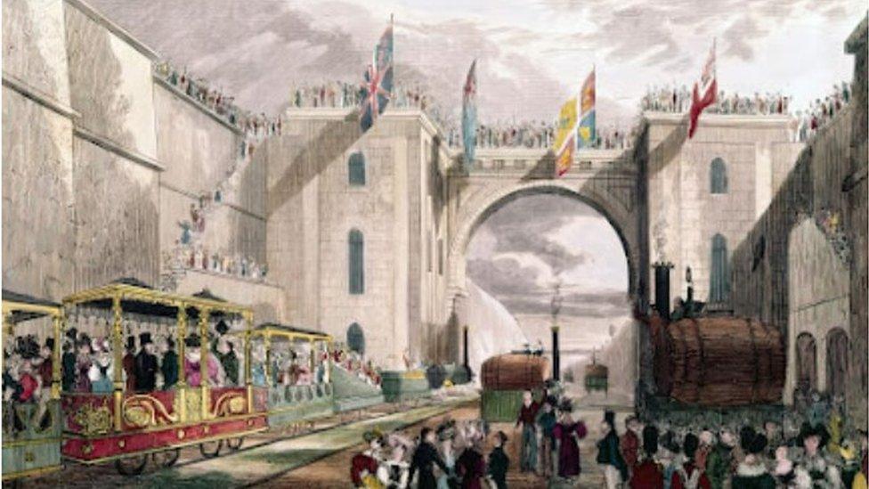 Opening of Edge Hill station 1830