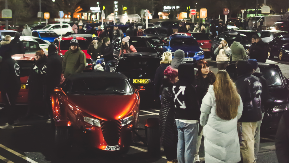 Cars in a car park in Shrewsbury