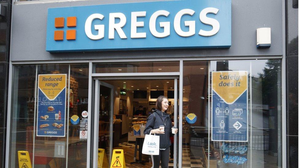 Outside a Greggs