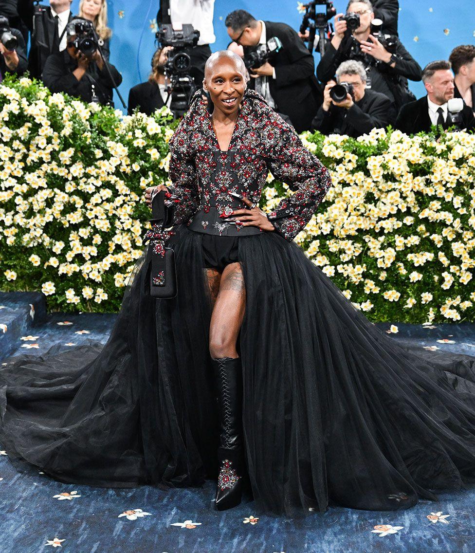 Cynthia Erivo attends the 2025 Met Gala Celebrating "Superfine: Tailoring Black Style" at Metropolitan Museum of Art on May 05, 2025 in New York City, US.