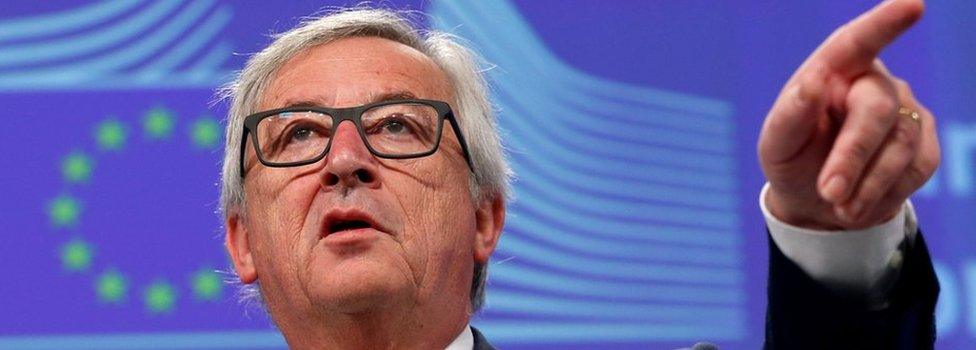 European Commission President Jean-Claude Juncker briefs the media after Britain voted to leave the bloc, in Brussels, Belgium, June 24, 2016