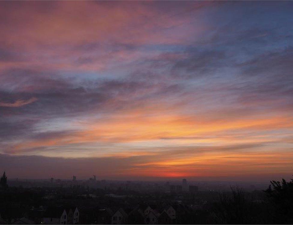 The sunrise in Farsley