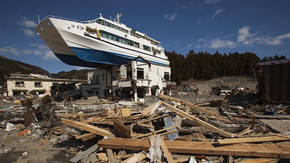 Tsunami devastation in 2011