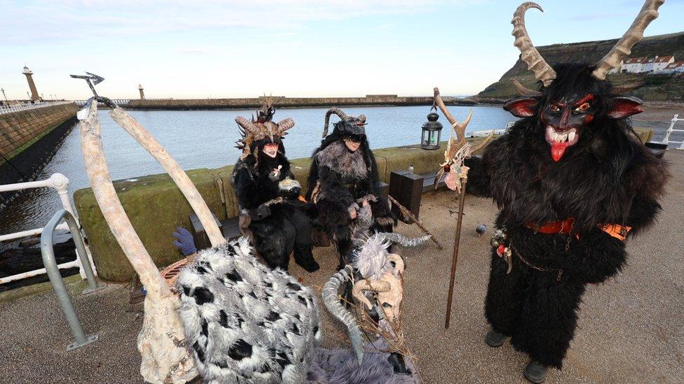 Krampus assemble in Whitby