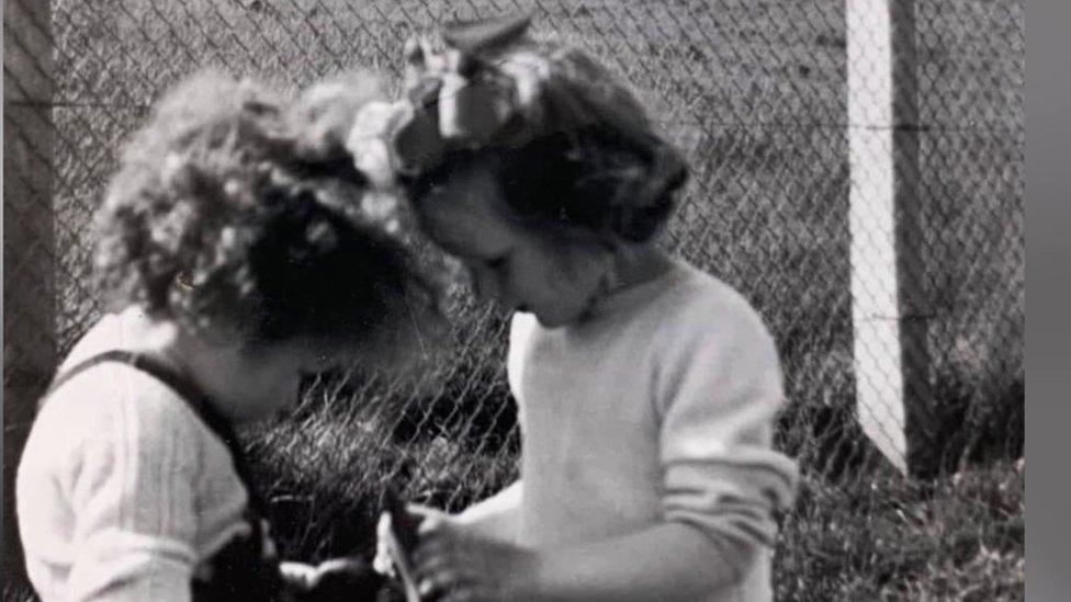 Patricia Hughes and Mary Delargy as children