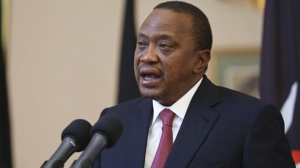 Kenya's President Uhuru Kenyatta speaks during a news conference at the State House in Nairobi, Kenya, 21 September 2017