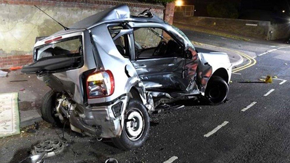 Volkswagen Polo involved in the crash