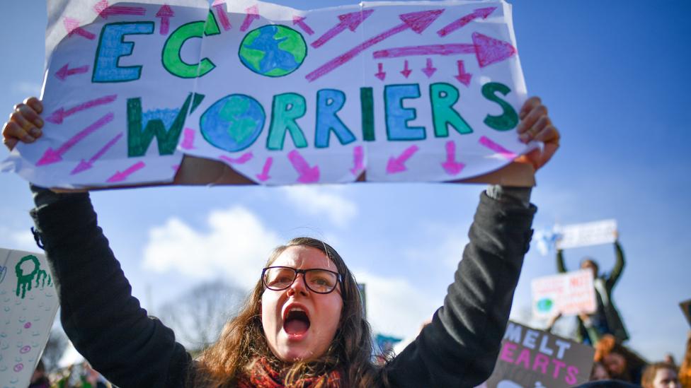 Climate protest in Edinburgh