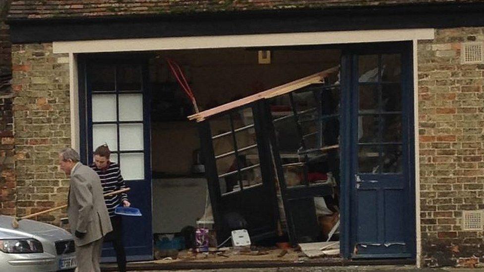 Damage to The Old Fire Station House in Ely