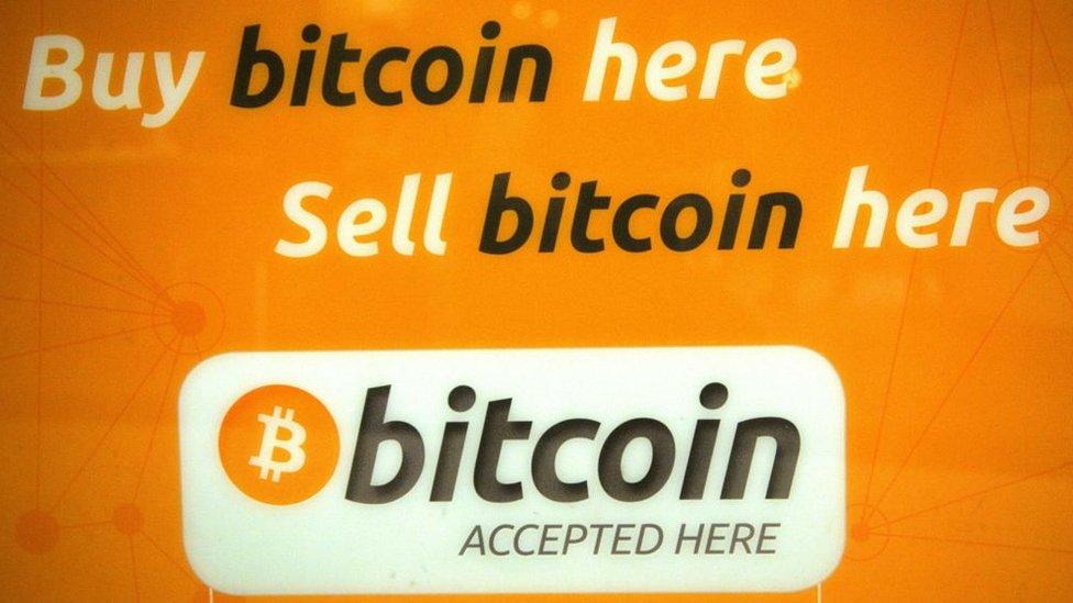 Bitcoin trading sign