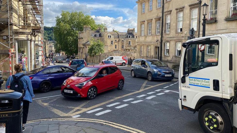Bath traffic trials on hold as locals seek injunction - BBC News