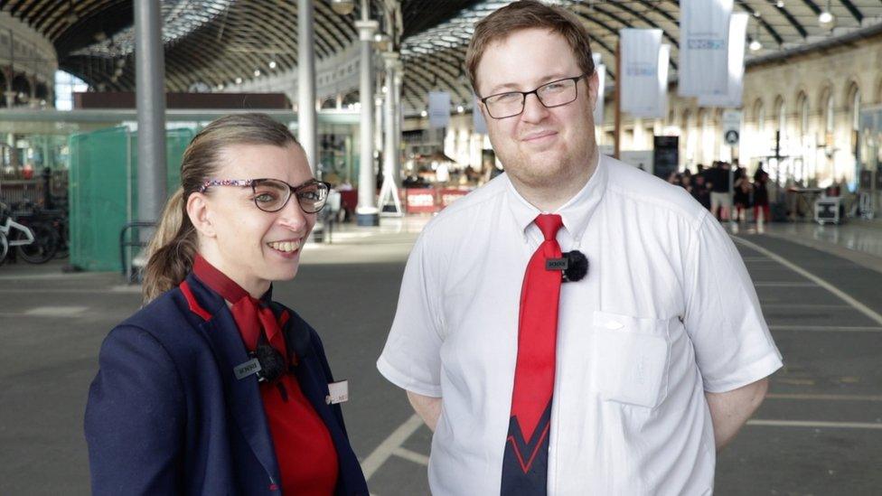 Hayley and Ryan met while working onboard a LNER train