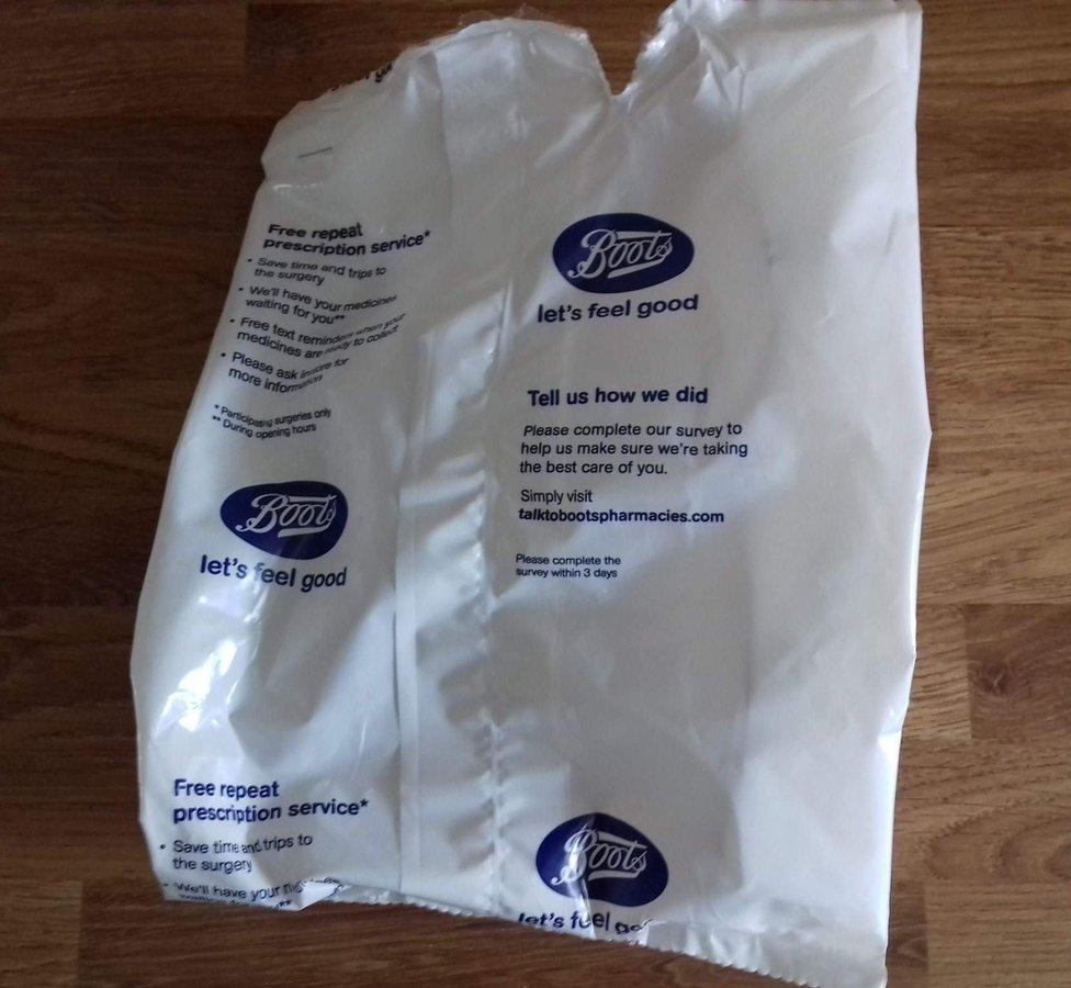 Plastic prescription bag