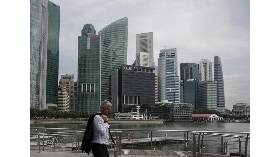 Singapore's financial district