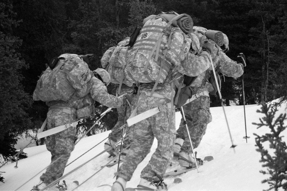 Soldiers during the exercise