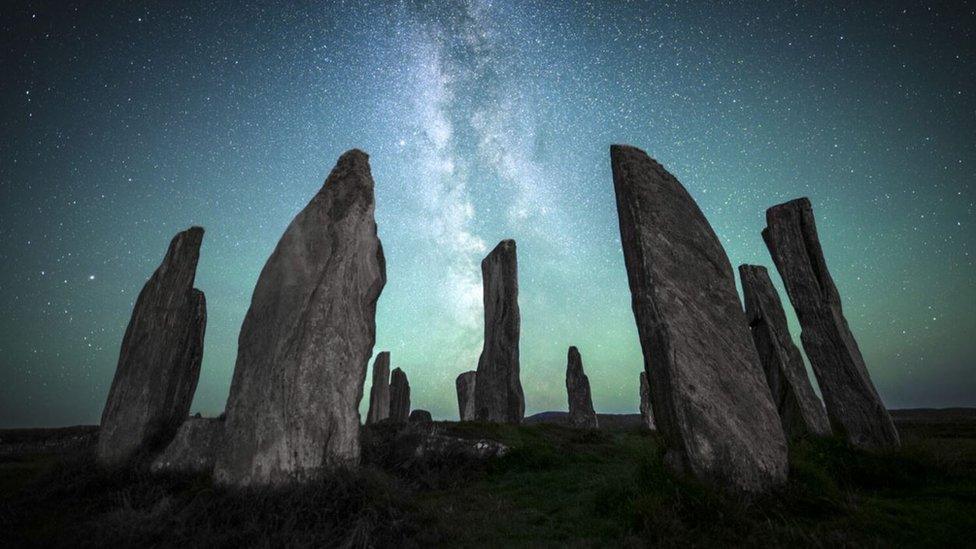 Photo of the stars above the Callanish Stones