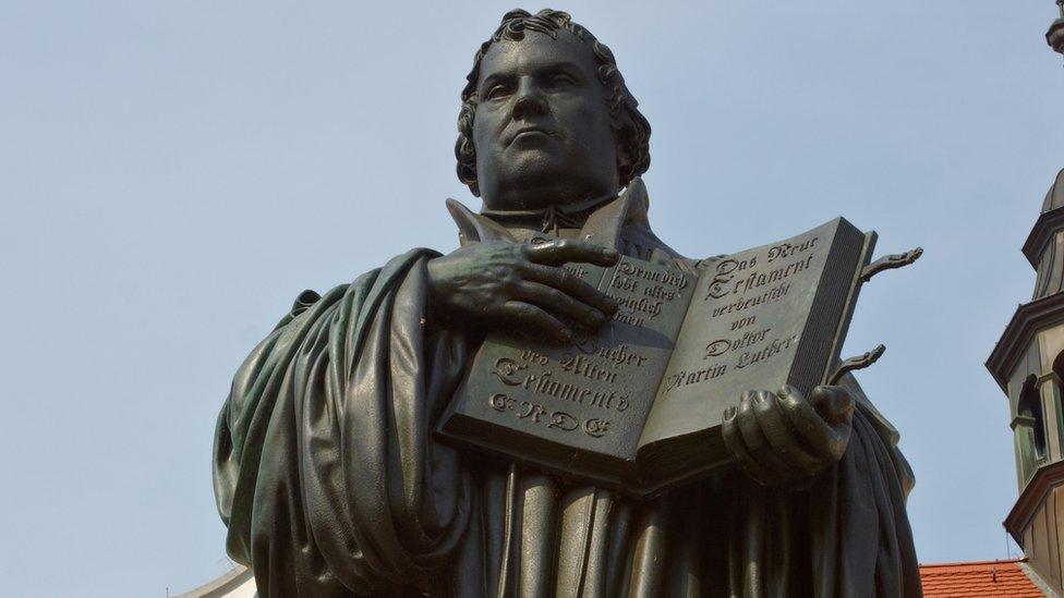 Statue of Martin Luther in Wittenberg, Germany