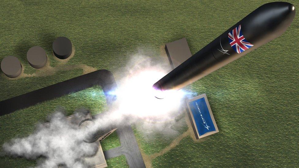 Artist's impression of Sutherland rocket launch