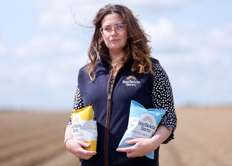 Tash Jones, of Fairfields Farm Crisps, near Colchester in Essex