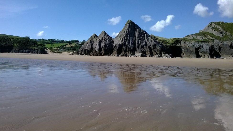 Three Cliffs Bay on Gower