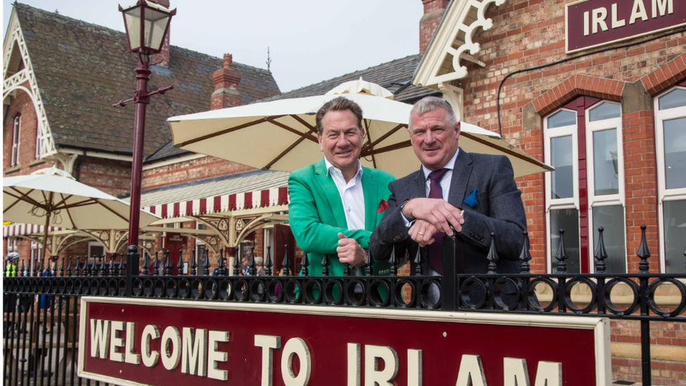 Michael Portillo with businessman Neil McArthur