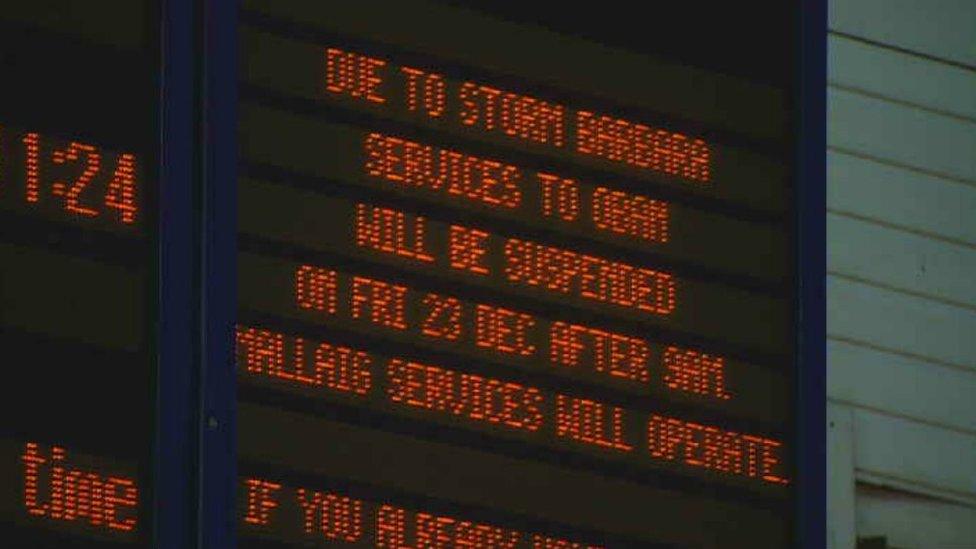 Scotrail sign at Queen Street station in Glasgow