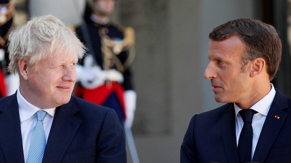 Boris Johnson and Emmanuel Macron