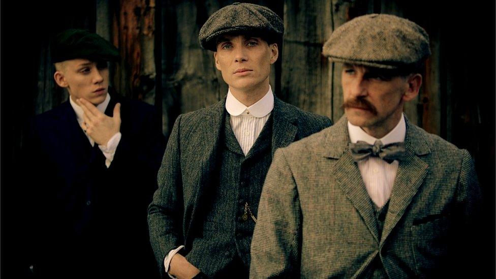 John Shelby (Joe Cole), Tommy Shelby (Cillian Murphy) and Arthur Shelby (Paul Anderson)