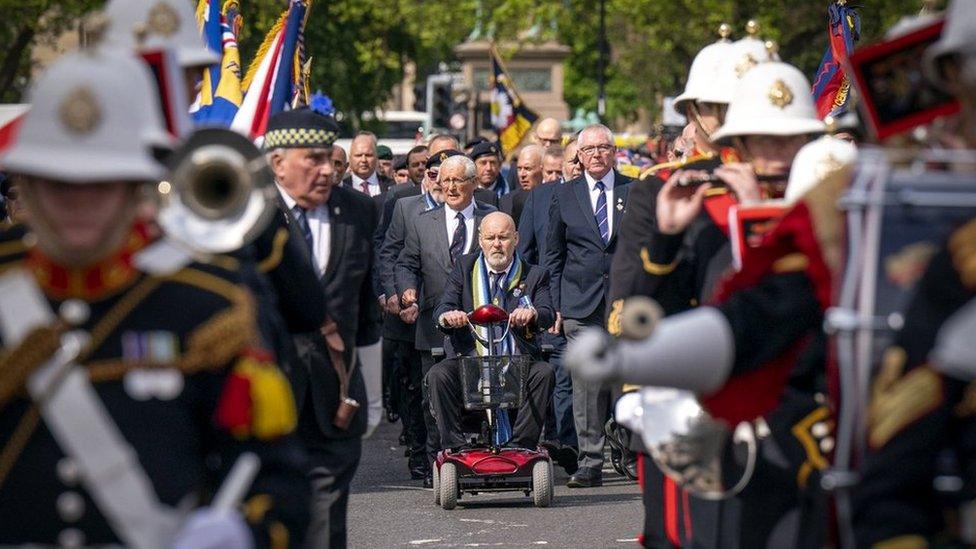 Veterans in the parade