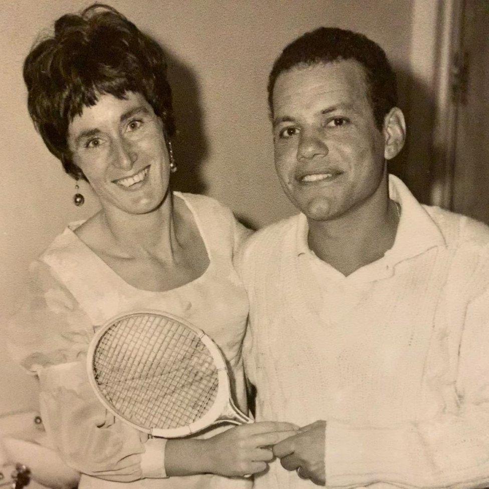 Margaret Armstrong with Abou Taleb, who was a world champion player