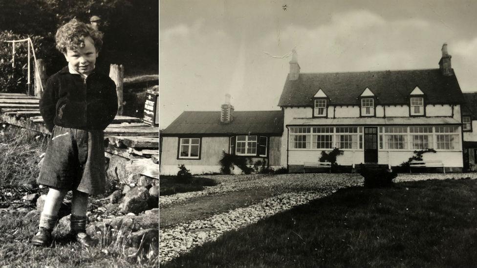 Iain as a boy and the Summer Isle hotel in Achiltibuie