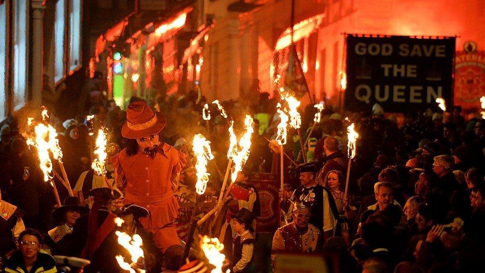 Lewes Bonfire celebrations in 2013